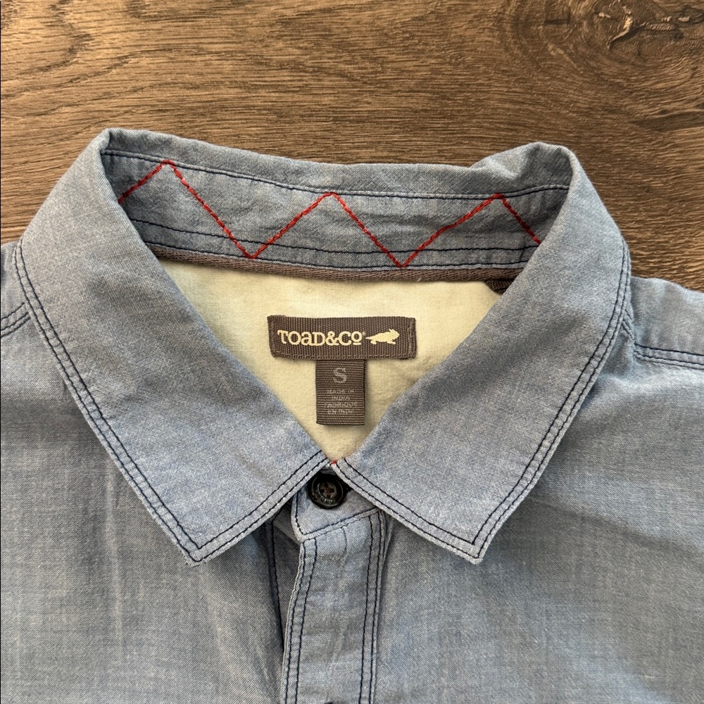 Toad&Co Light Blue Casual Button Down Shirt lightweight men’s small - Picture 2 of 6